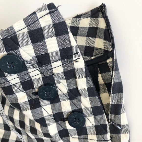 LOFT Nautical High Waist Button Checkered Shorts - Picture 5 of 10